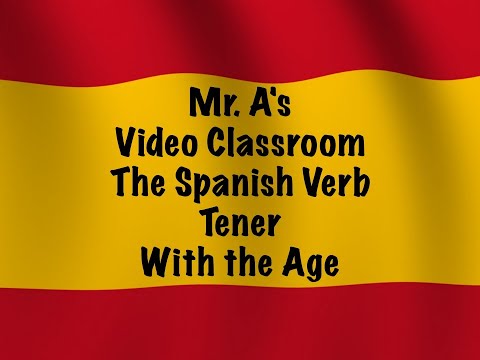 The Spanish Verb Tener with the Age
