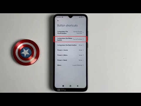 Press and hold the Menu button to turn off the screen on POCO C40 Android 11