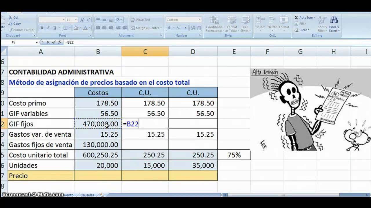 Contabilidad administrativa. Videotutorial: Costo total
