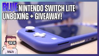 NEW Nintendo Switch Lite (BLUE) Unbox & First Impressions + GIVEAWAY!