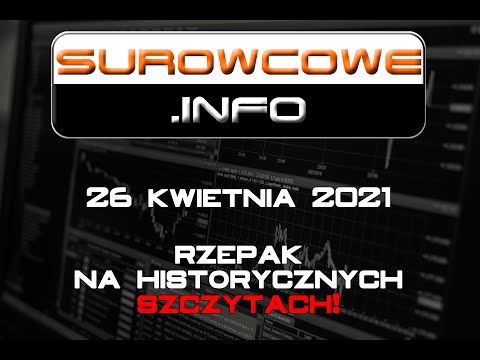 Surowcowe.info 26 kwietnia 2021 – rzepak na historycznych szczytach!