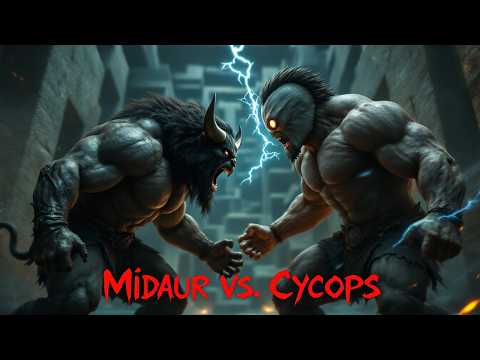 Epic Myth Clash Minotaur vs Cyclops in the Labyrinth Showdown! 🌟🌀