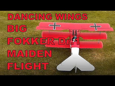 DW BIG FOKKER Dr.1 MAIDEN CRASH