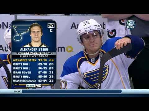 Alexander Steen wrist shot PPG 2-0 St. Louis Blues vs Colorado Avalanche 11/27/13 NHL Hockey.