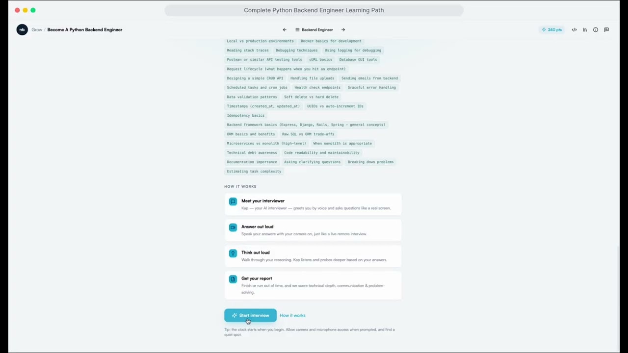MasteringBackend Courses overview