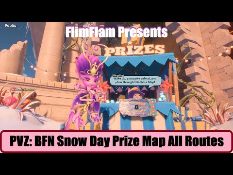 All Routes For Snow Day Prize Map Ep. 4 PVZ: BFN Events