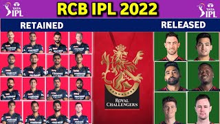 IPL 2023 - Royal Challengers Bangalore Retain & Release Players List | RCB Retained Players 2023