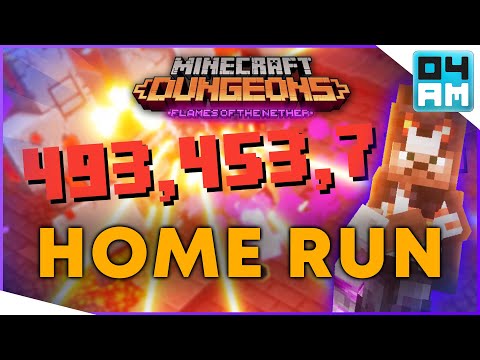 04AM - +493 MILLION DAMAGE? HOME RUN ONE SHOT BUILD - Destroy Bosses On Apocalypse 25 in Minecraft Dungeons