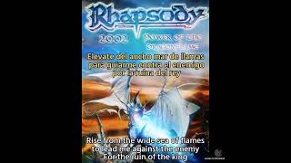 Rhapsody - Rise From The Sea Of Flames  (subtitulado inglés - español) lyrics