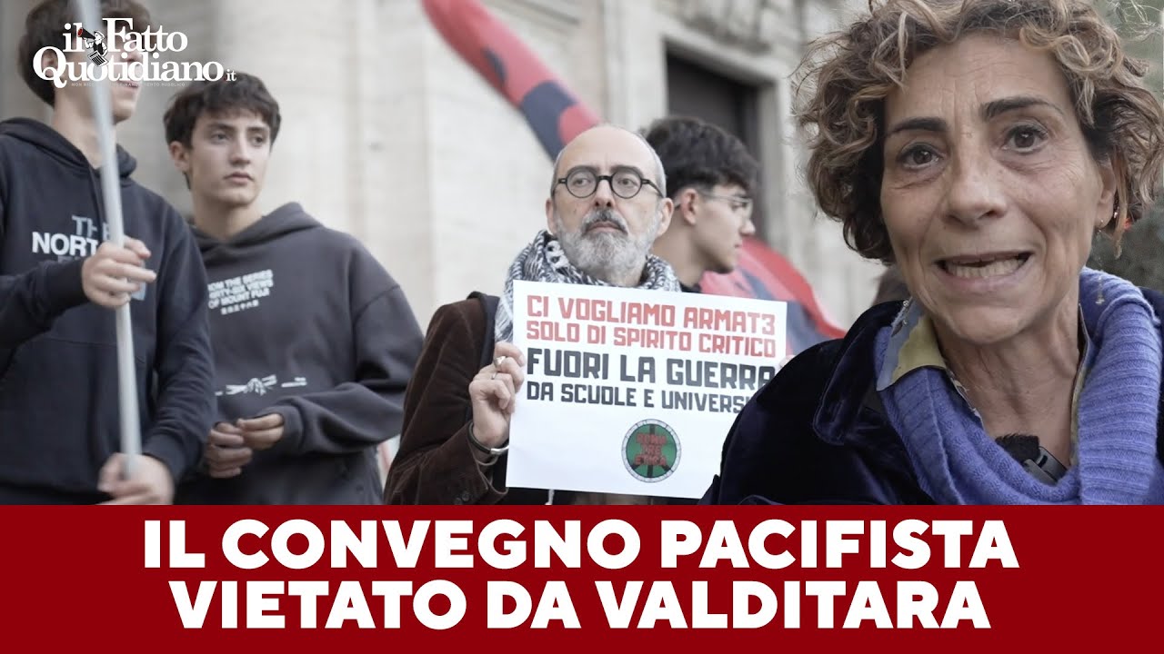 4 novembre, convegno pacifista vietato da Valditara: "Fatto gravissimo, deriva fascista"
