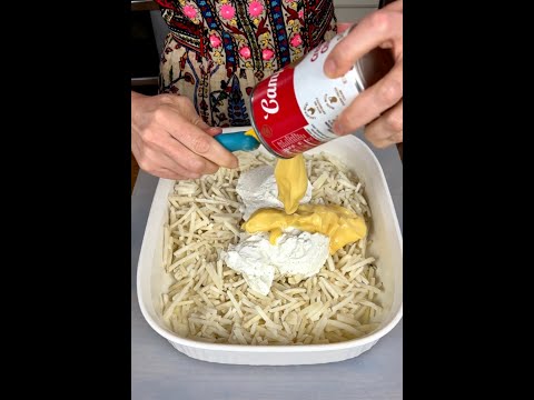 Funeral Potatoes | Cheesy Hashbrown Casserole Recipe