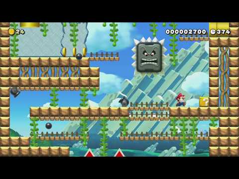 Climbing in the Thwomp's defile by iNayra - Super Mario Maker 2 - No Commentary 1bw