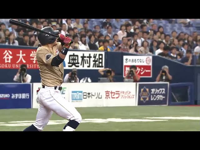 【1回裏】フェンス直撃!! バファローズ・糸井 先制タイムリー2ベース!! 2015/5/24 Bs-M