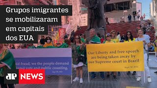 Brasileiros protestam em cidades norte-americanas no 7 de setembro