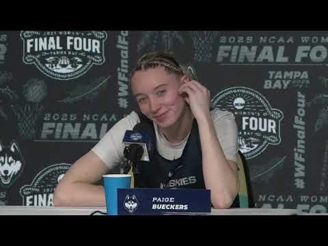 UConn Paige Bueckers National Championship Pregame Press Conference - 2025 NCAA Tournament