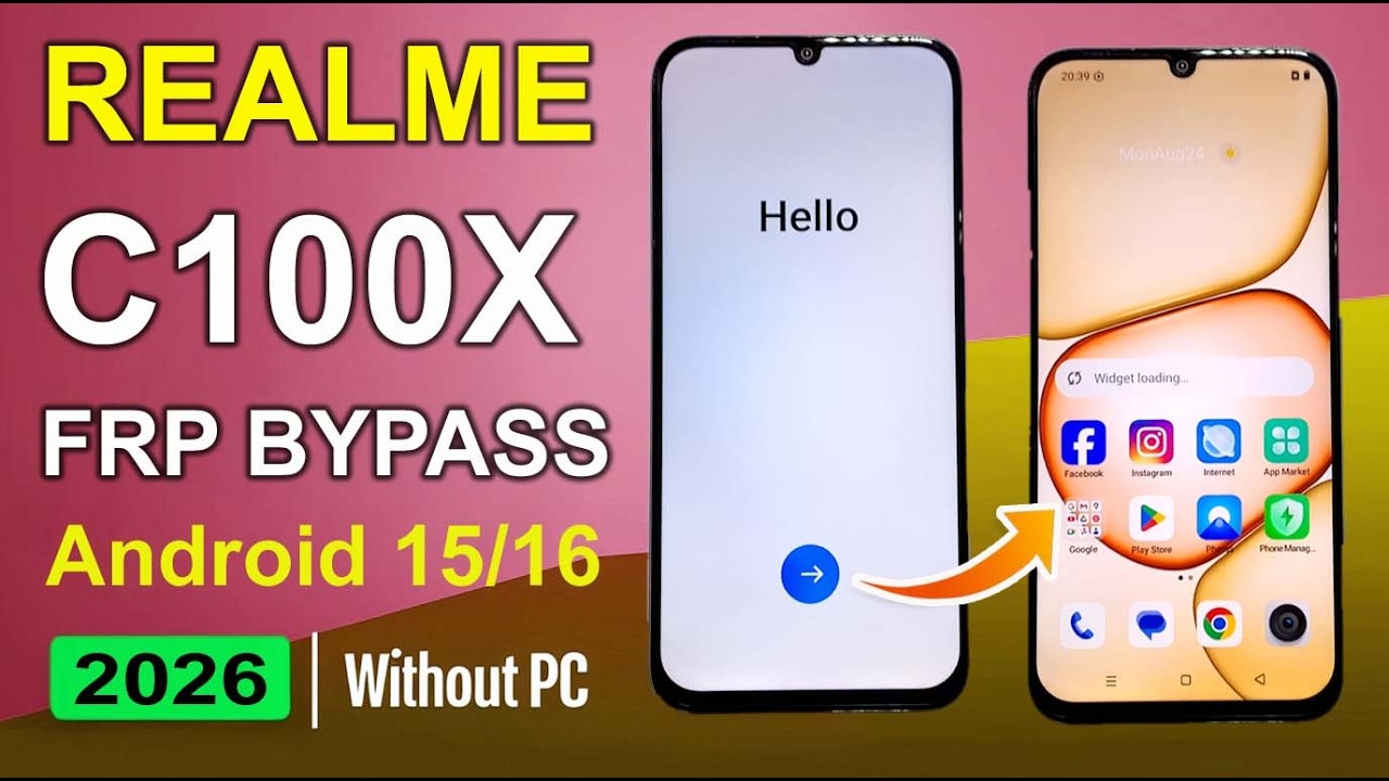Realme C100x FRP Unlock Android 15/ 16✅ How to Remove Google Lock on Realme C100x |  Unlock Tool✅