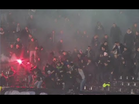 Dramatično na utakmici Partizana i Zvezde: Masovna tuča na južnoj tribini