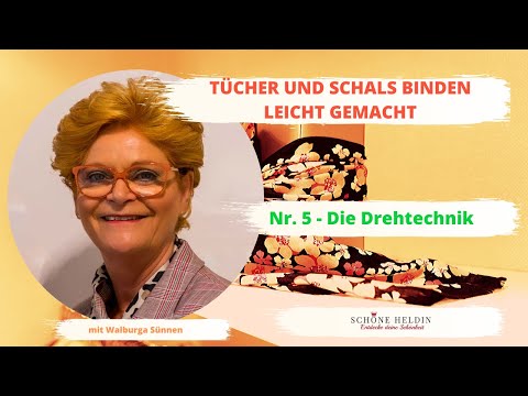 Tücher & Schals binden leicht gemacht - Nr. 5 -  langer Schal Drehtechnik