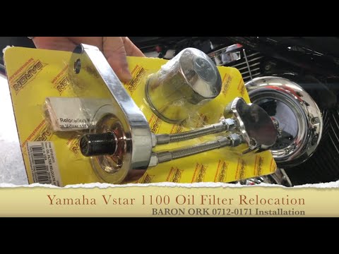 Yamaha VSTAR 1100 Baron Oil Filter Relocation Kit Installation ORK