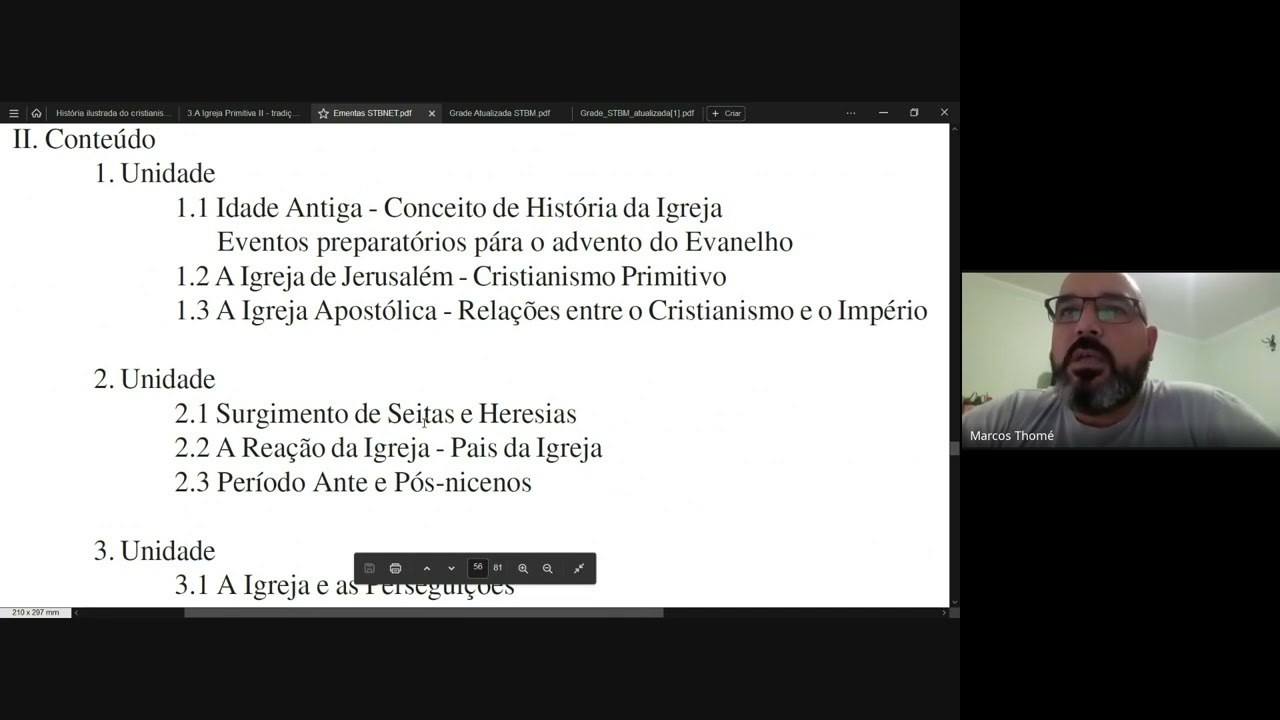 STBM História Eclesiástica I #01 | 1ª aula parte a 15.10.2024