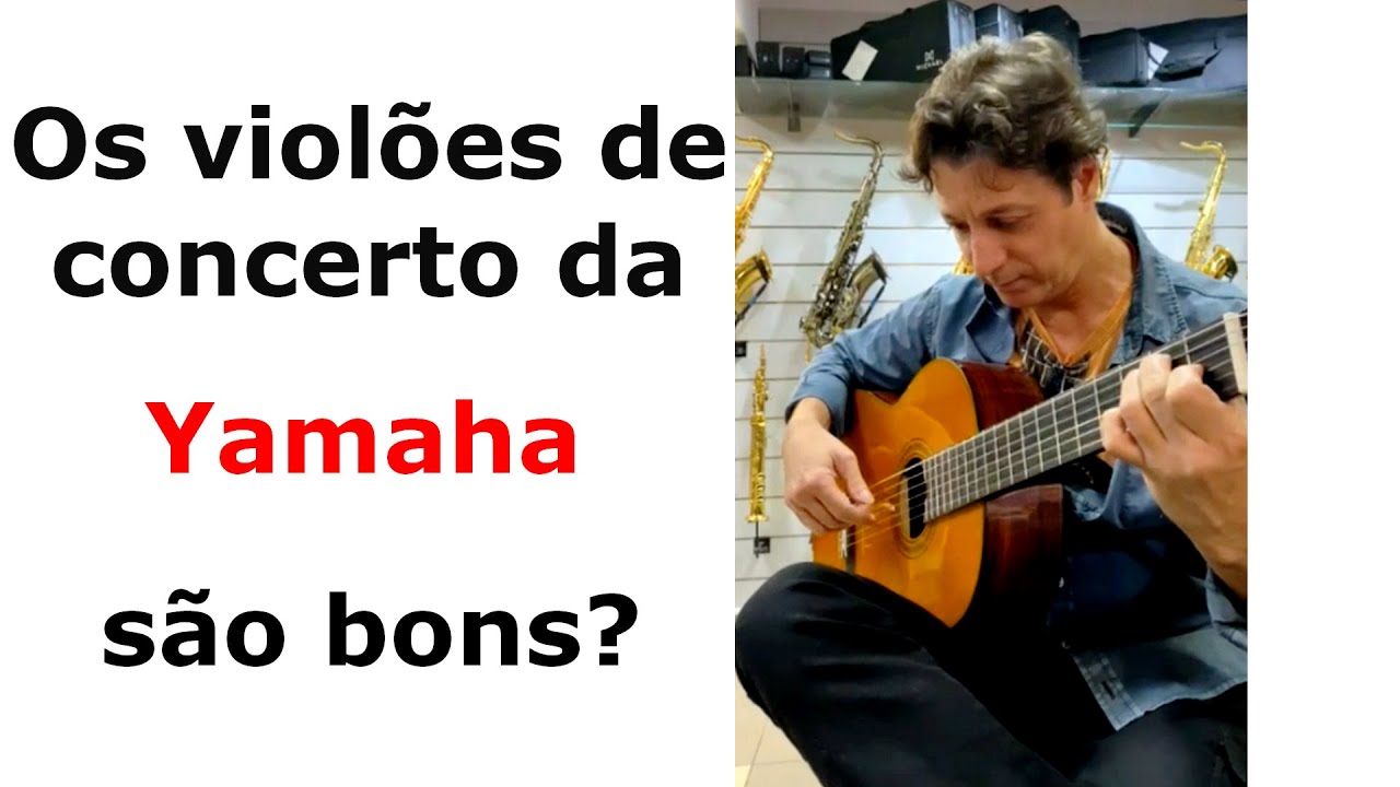 Experimentando violões da Yamaha