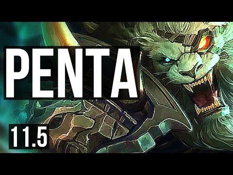 RENGAR vs FIDDLESTICKS (JUNGLE) | Penta, 10/0/5, Legendary, 600+ games | BR Master | v11.5