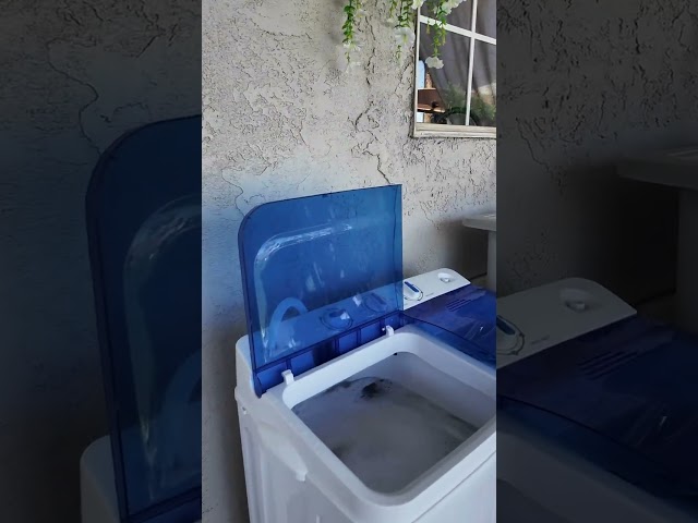 Vídeo relacionado con Máquina de lavado portátil, pequeña para ropa - Aparato doméstico con pantalla LED de 3 modos, herramientas de lavado para ropa interior, calcetines y pantalones: perfecta para apartamento
