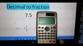 how to convert decimal to fraction on casio fx991es plus calculator