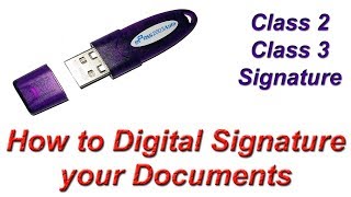 How to Digital Signature your Document | Class 2, Class 3, Digital Signature