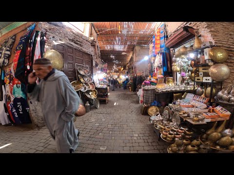 Marrakech. Two Hour Walk in the Souks and Narrow Roads of the City Centre