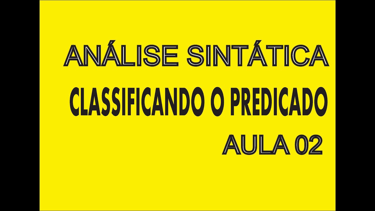 Classificação do Predicado