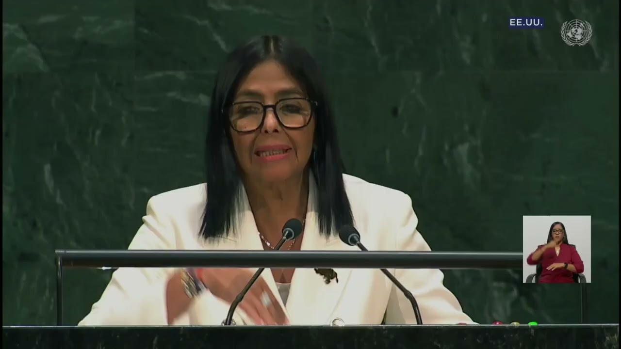 Delcy Rodríguez en la Asamblea General de la ONU, discurso completo,  23 de septiembre de 2026