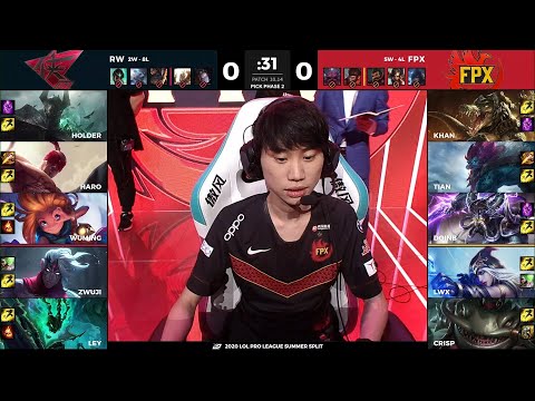 RW vs FPX | W7D5 - Match 1 Game 1 | LPL Summer Split 2020 – S10 | Rogue Warrior vs FunPlus Phoenix