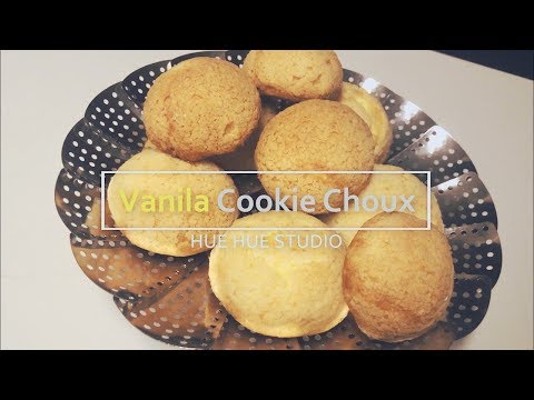vanilla cream cookie choux, [RECIPE]바닐라크림 프렌치 쿠키슈, Choux au Craquelin