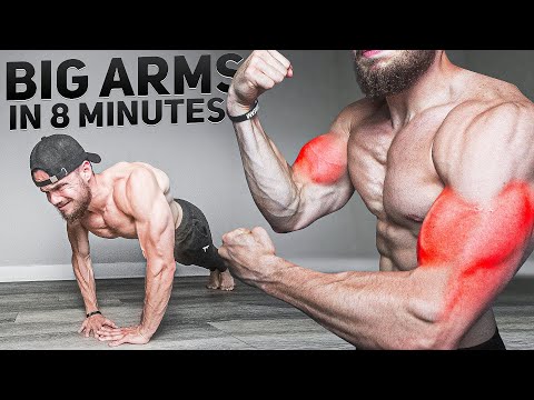 Build Big ARMS in 8 Minutes (AT HOME, NO EQUIPMENT)