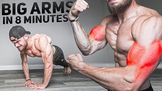 Build Big ARMS in 8 Minutes (AT HOME, NO EQUIPMENT)