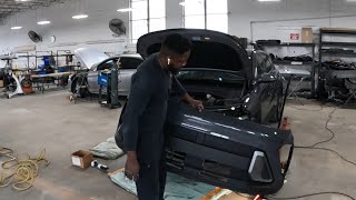 DIY 2024 hondai Kona how to remove the front bumper,the upper light and the headlight