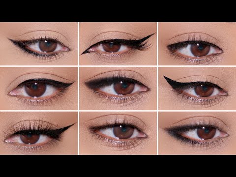 How To: 9 Different Eyeliner Styles on HOODED EYES | Easy Beginner Friendly Tutorial thumnail