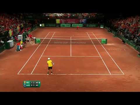 49 shot rally between Steve Darcis and Jordan Thompson at 2017 Davis Cup