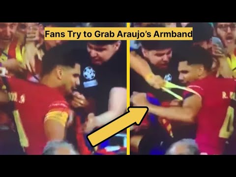 Barca Fans Go Crazy and Grab Araujo’s Armband After Kounde’s Goal!