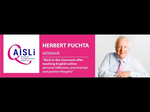 AISLi Associazione Italiana Scuole di Lingue. 2020. Back To The Classroom After Teaching English Online. Webinar. 