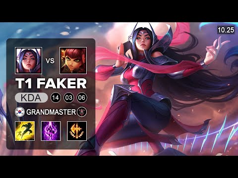 T1 Faker Irelia Mid vs Annie - KR Master Patch 10.25