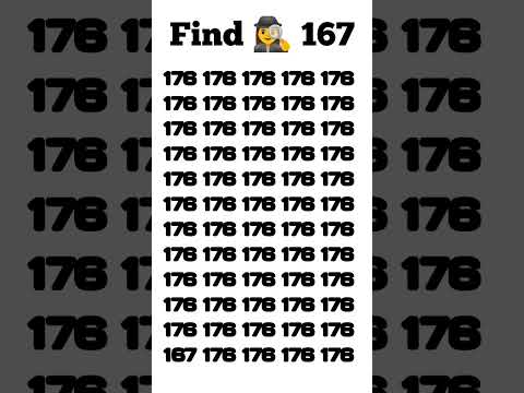 Find the Number 👉🧐167 in given time #shorts