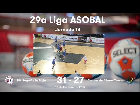 LIGA ASOBAL J18: BM. Logroño La Rioja - Condes de Albarei Teucro 31-27