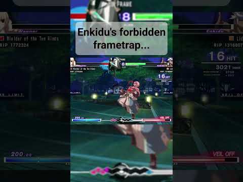 Enkidu's forbidden frametrap #uni2 #undernightinbirth #undernight #inbirth #shorts #inbirth