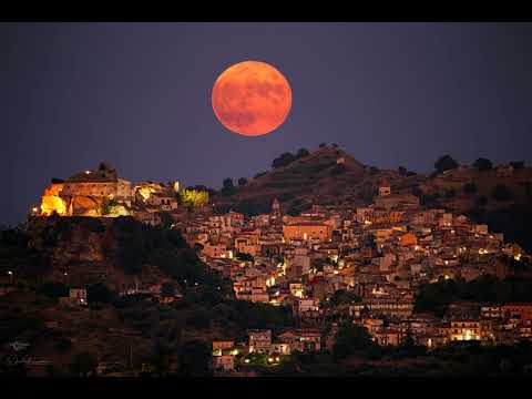 Harvest Moon over Sicily #shorts