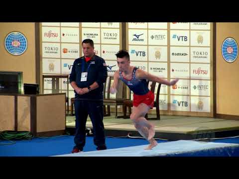 BROWN Kaden (USA) M - 2019 Trampoline Worlds, Tokyo (JPN) - Qualification Tumbling R1