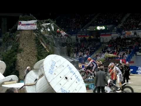 Worlds indoor motorcycle trial sheffield fuji waterfall section