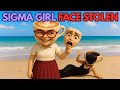 FAKE SIGMA GIRL STEALING FACE To Become SIGMA GIRL Ballerina Cappuccina Story Sigma Boy Remix