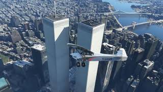 New York, "Twin Towers" World Trade Center before 2001. NY video